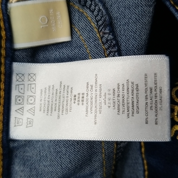 Michael Kors SZ 10 Jeans Dark Wash Ava Super Skinny Lightweight - Picture 14 of 16